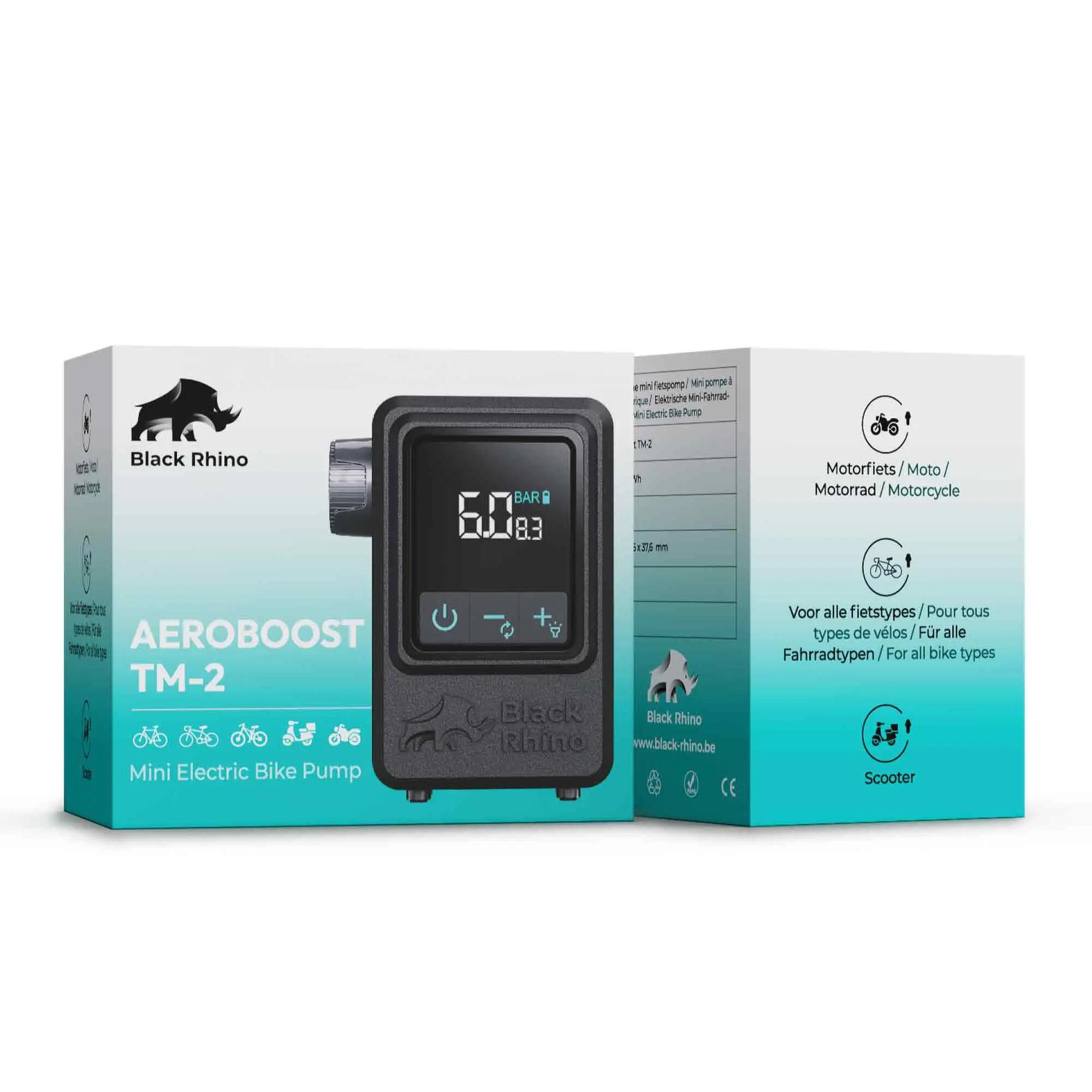 Black Rhino AeroBoost TM-2 - Mini Pompe à Vélo Électrique - Puissante - 137,5 g 12/13