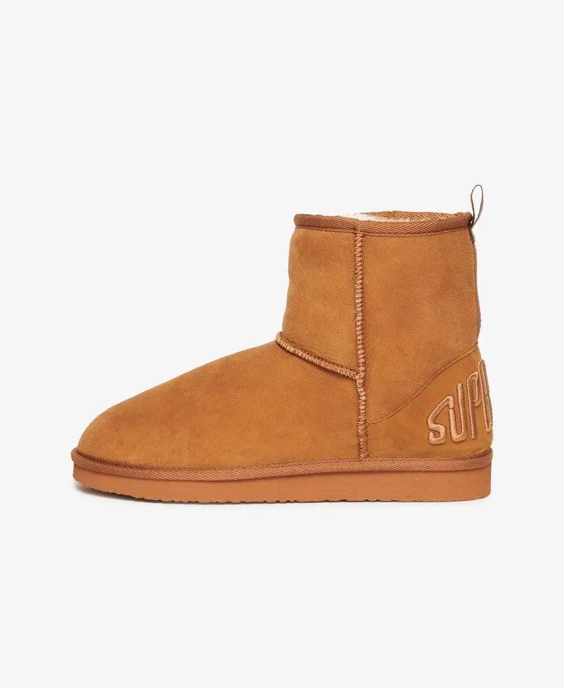 superdry Veloursleder-Sherpa-Ankle-Boot – TAN 7/7