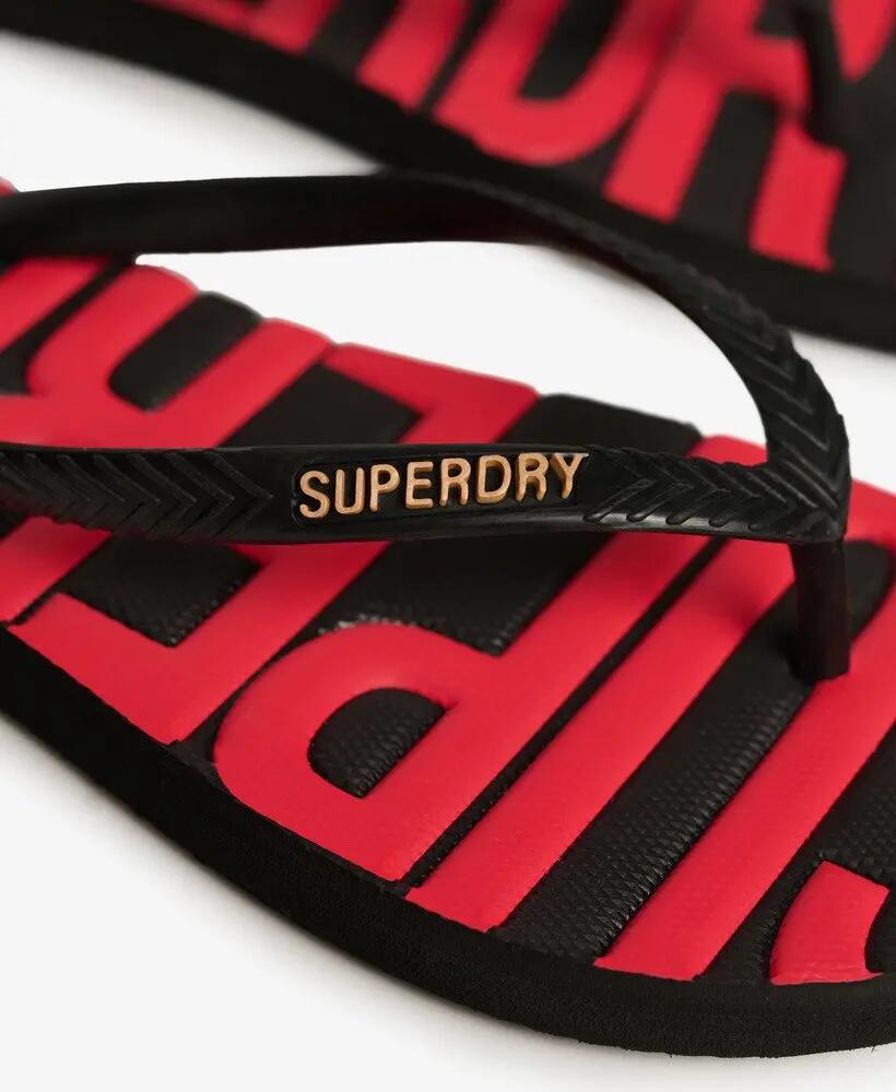 superdry Core Logo Flip Flop in gomma e EVA riciclato – Black 3/3