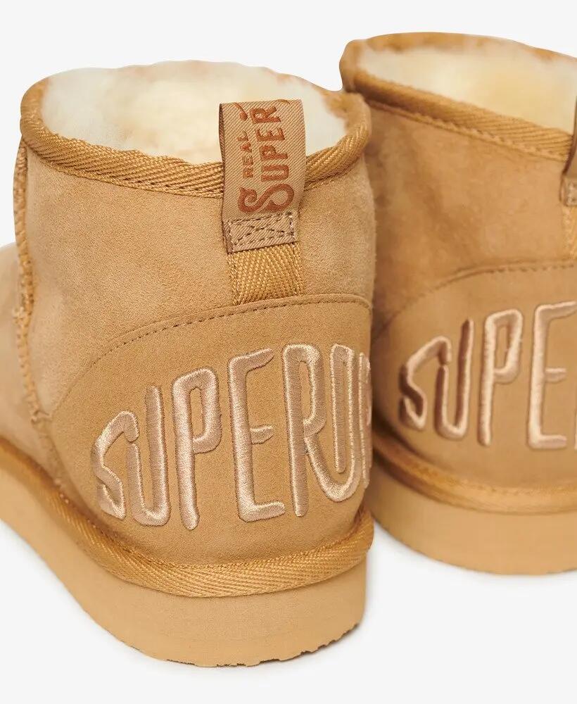 superdry Zamszowe Botki Sherpa Mini – LIGHT TAN 7/7