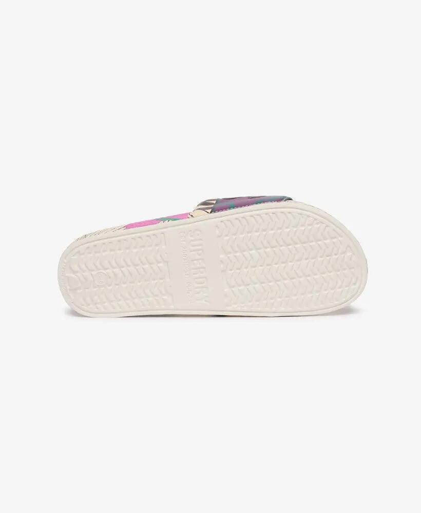 superdry Ciabatte pool stampate - Fasce imbottite – Optical Birds Cream 7/7