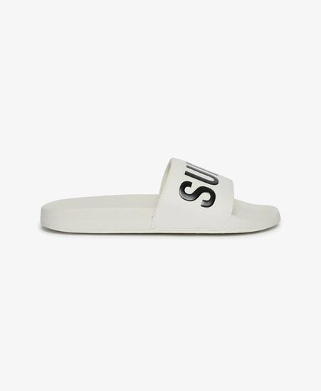 superdry Pool Sliders - sandales à enfiler avec semelle moulée – Brilliant White