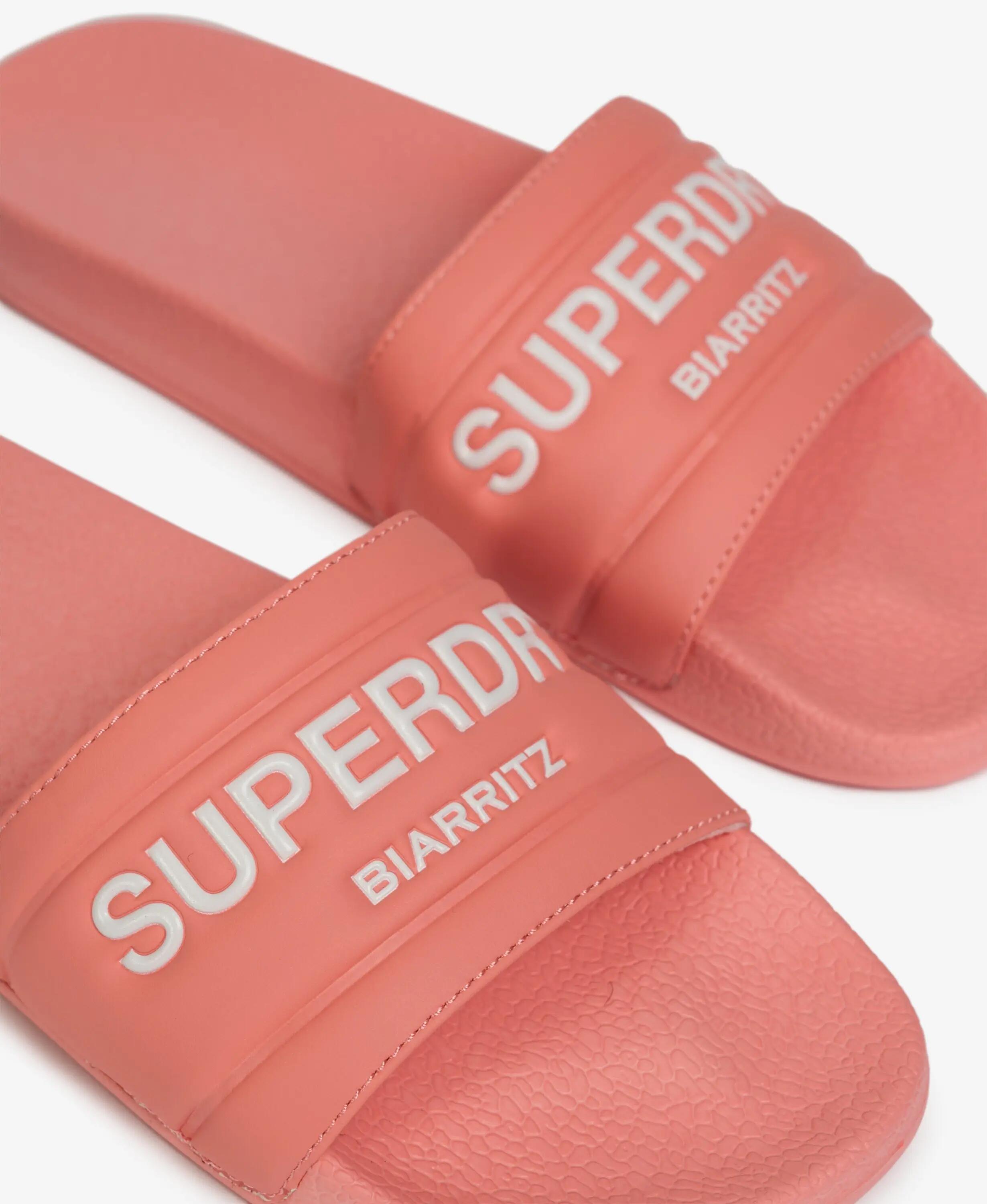 superdry ciabatte Destination Pool con fascia imbottita – Peach Amber Pink 7/7