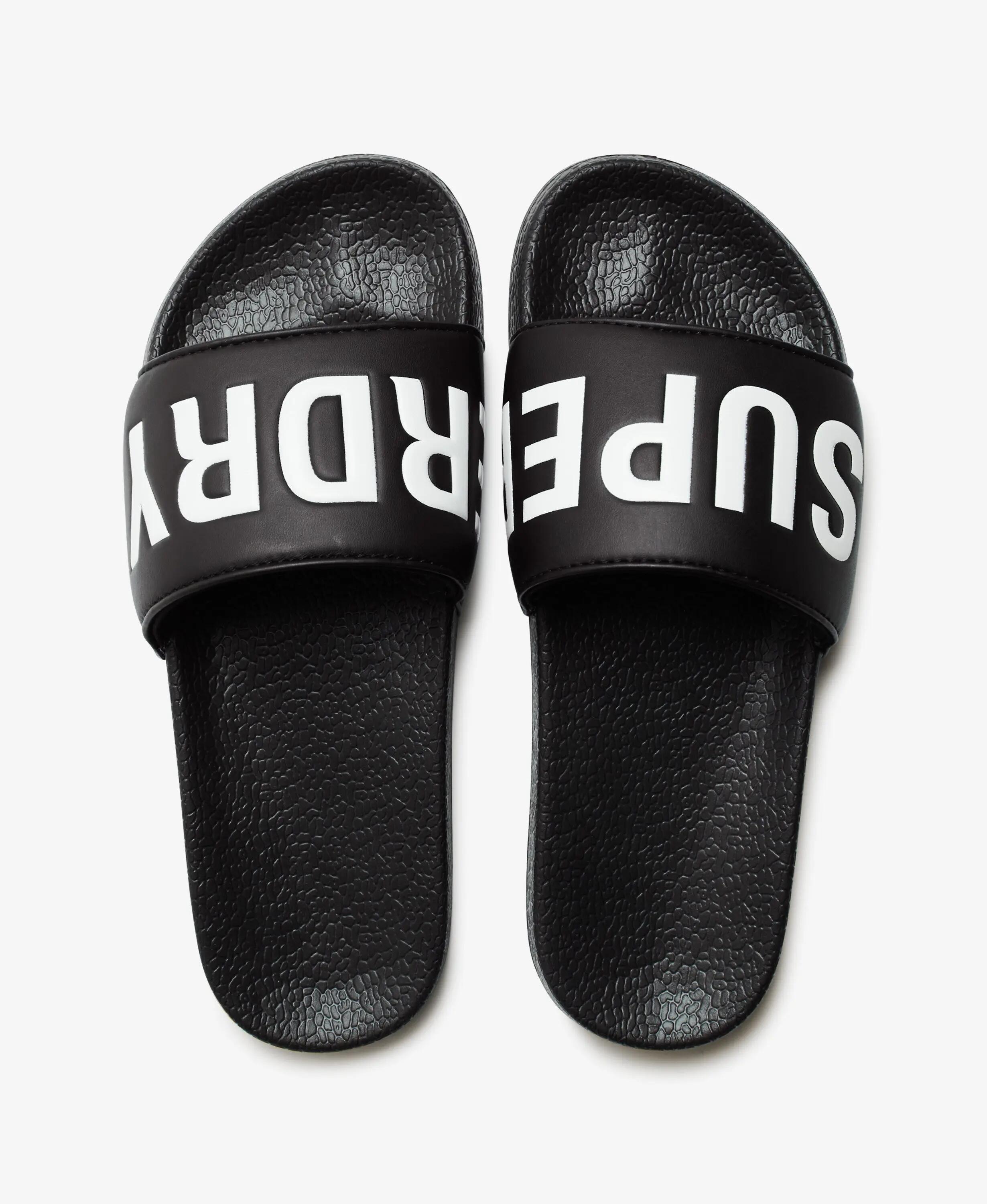 superdry Pool Sliders chinelos com palmilha moldada – Black 7/7
