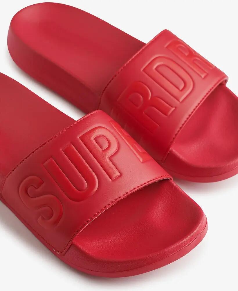 superdry Code Core Pool Badeslipper mit gepolstertem Riemen – OPTIC/PITCH 6/7