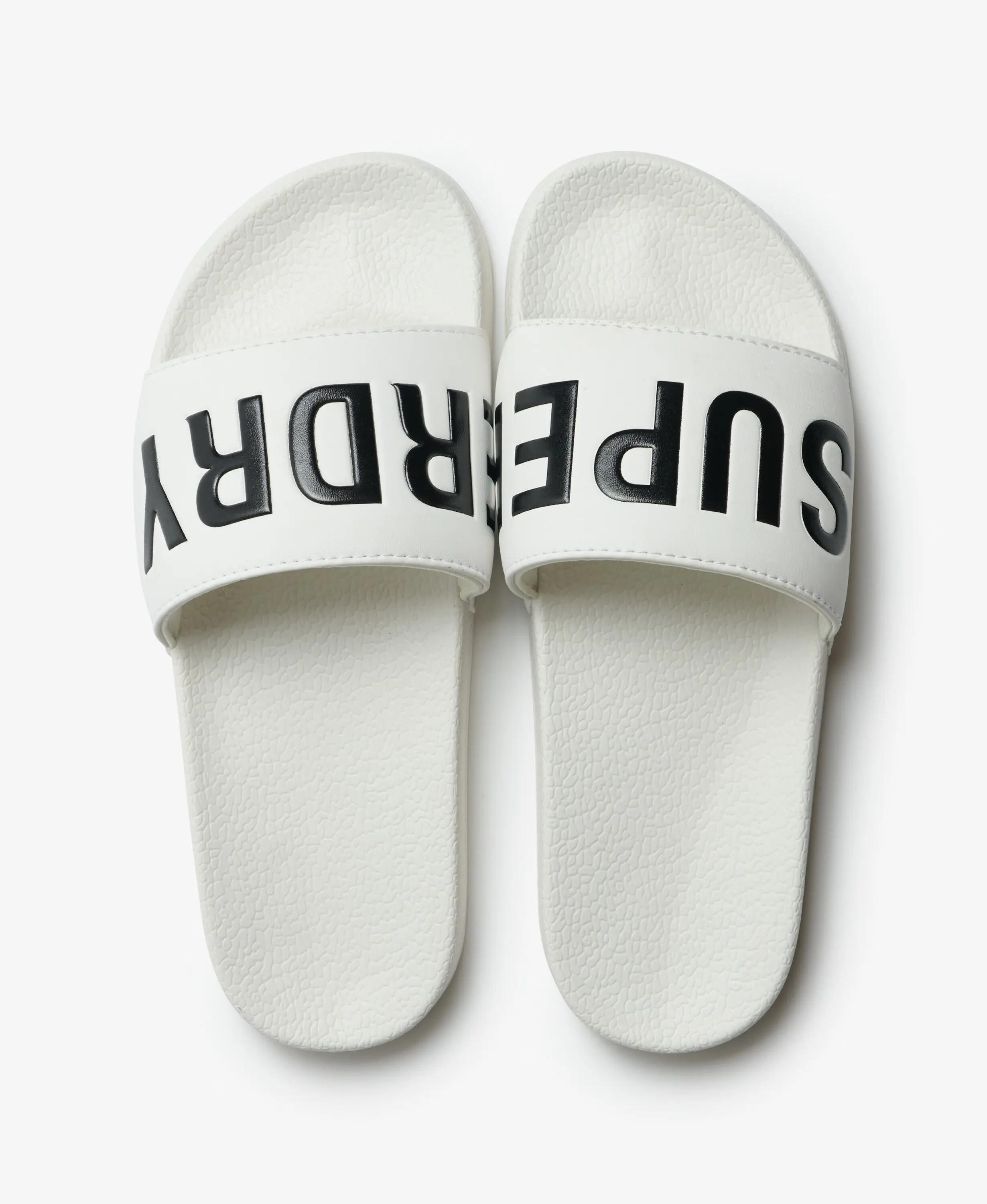 superdry Pool Sliders ciabatte piscina con cinturini imbottiti – Brilliant White 7/7