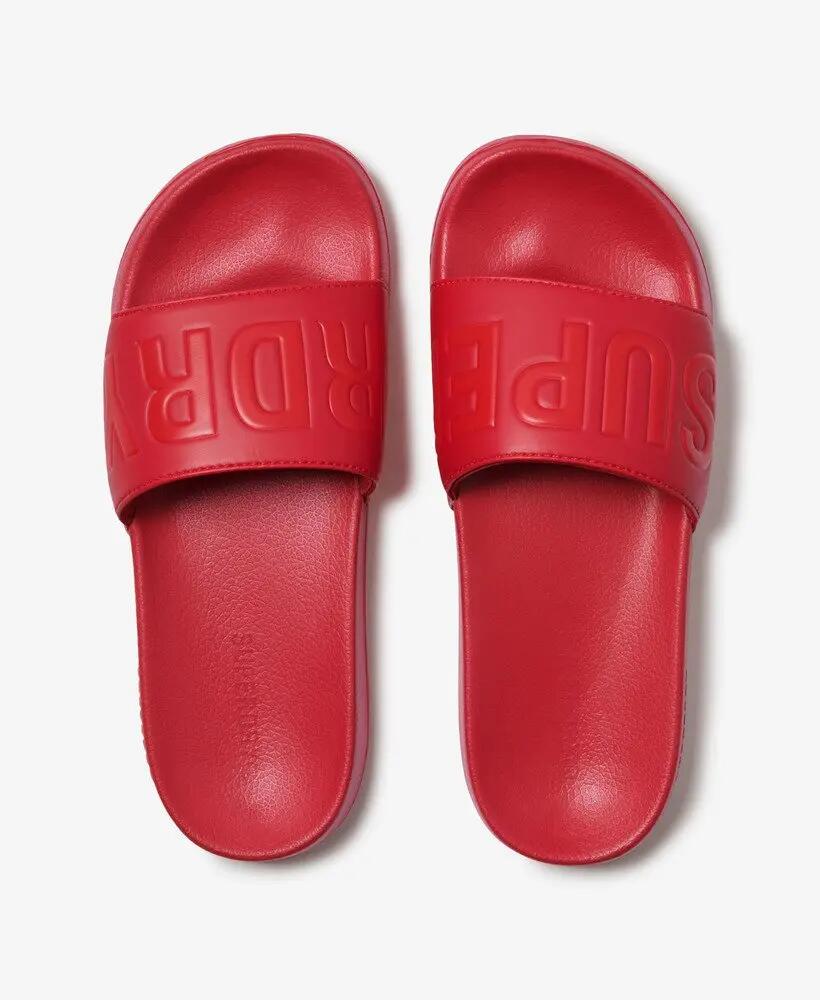 superdry Code Core Pool Badeslipper mit gepolstertem Riemen – OPTIC/PITCH 5/7
