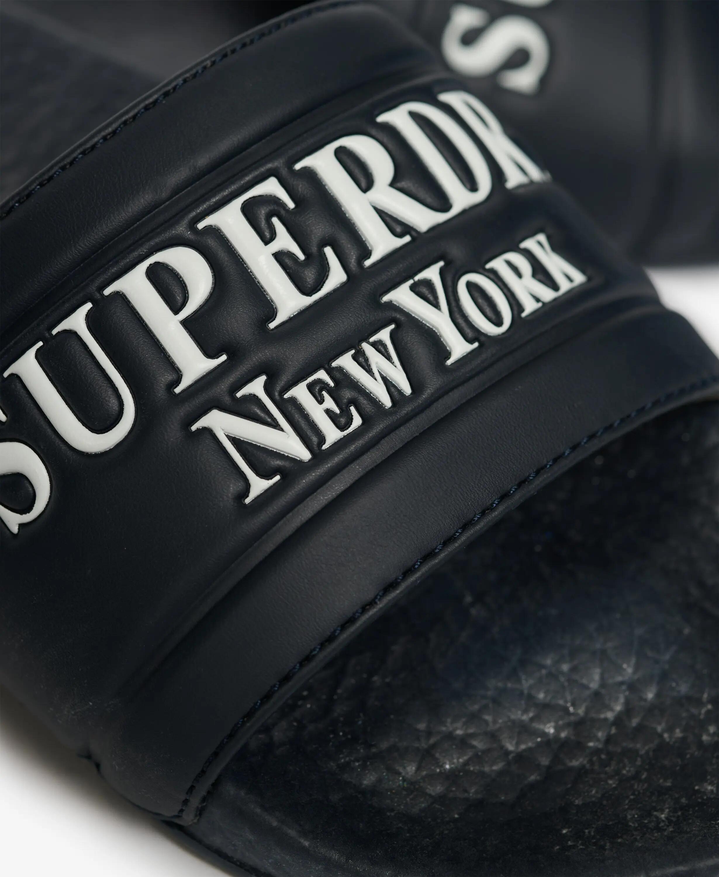 superdry chinelos Destination Pool com tira almofadada – EBONY 6/7