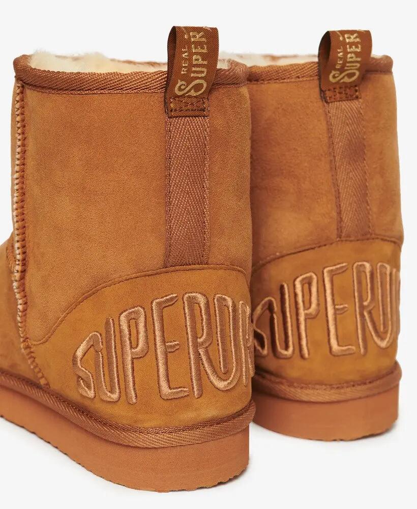 superdry Veloursleder-Sherpa-Ankle-Boot – TAN 5/7