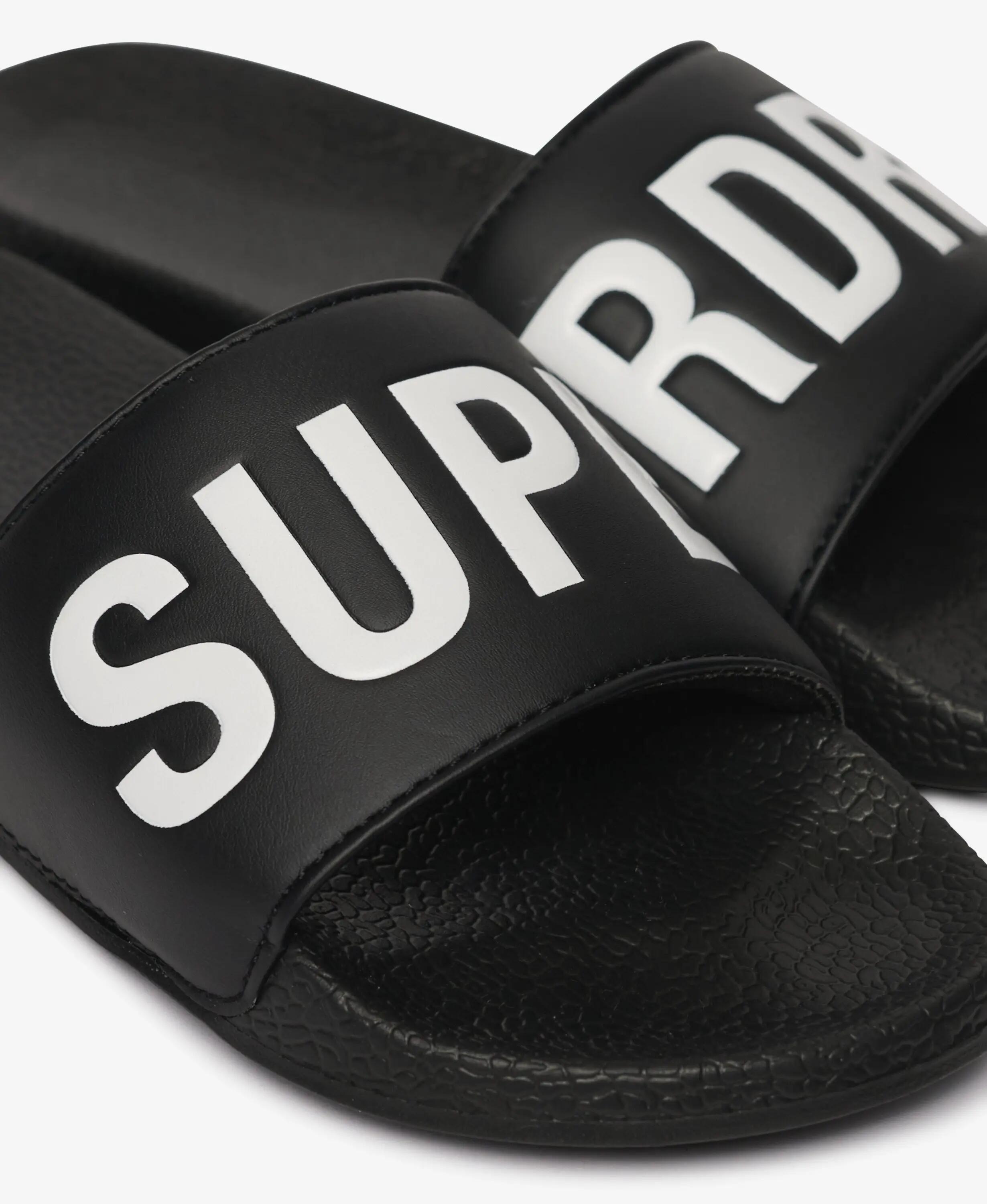 superdry Pool Sliders chinelos com palmilha moldada – Black 6/7