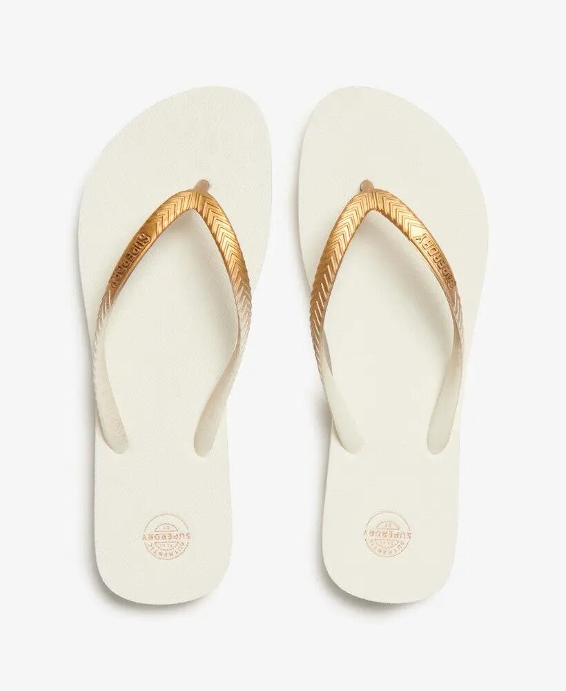 superdry Infradito Core Metallic in gomma ed EVA – OFF WHITE 5/7