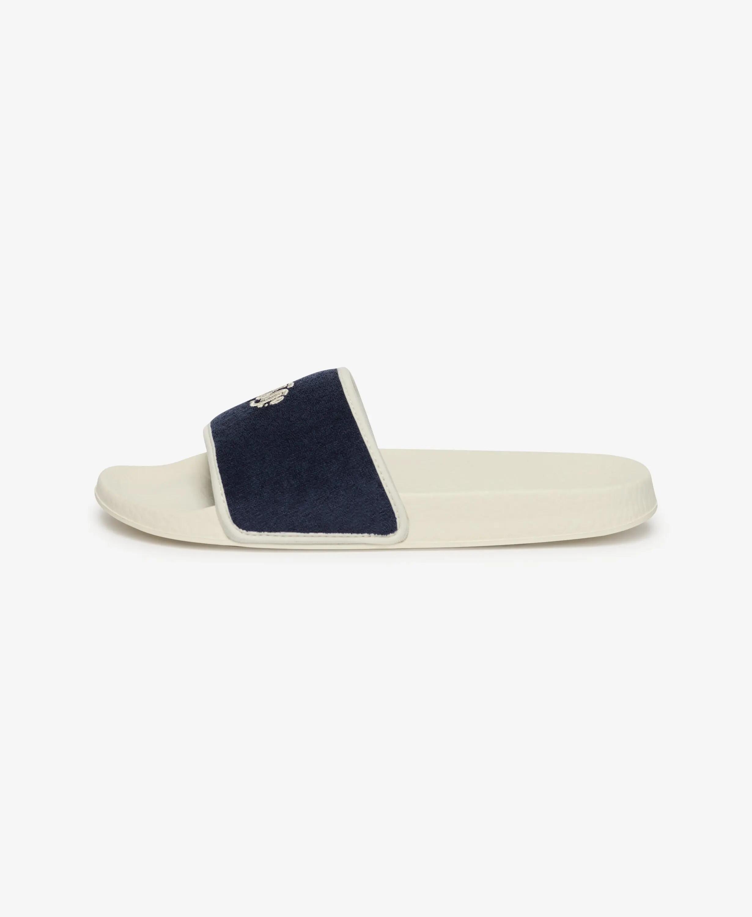 superdry Towelling Pool Sliders - fascia in spugna ricamata – Off White/Classic 5/7