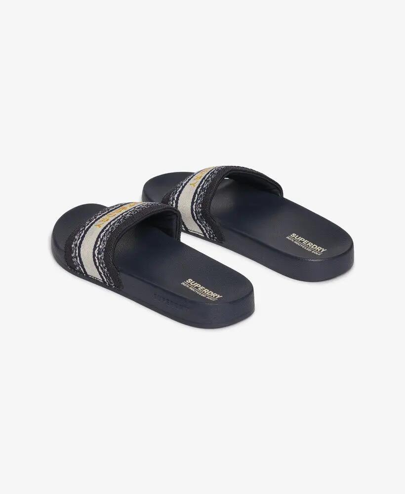 superdry Vegan Webbing Pool Sliders com tira acolchoada – Truest Navy 4/7