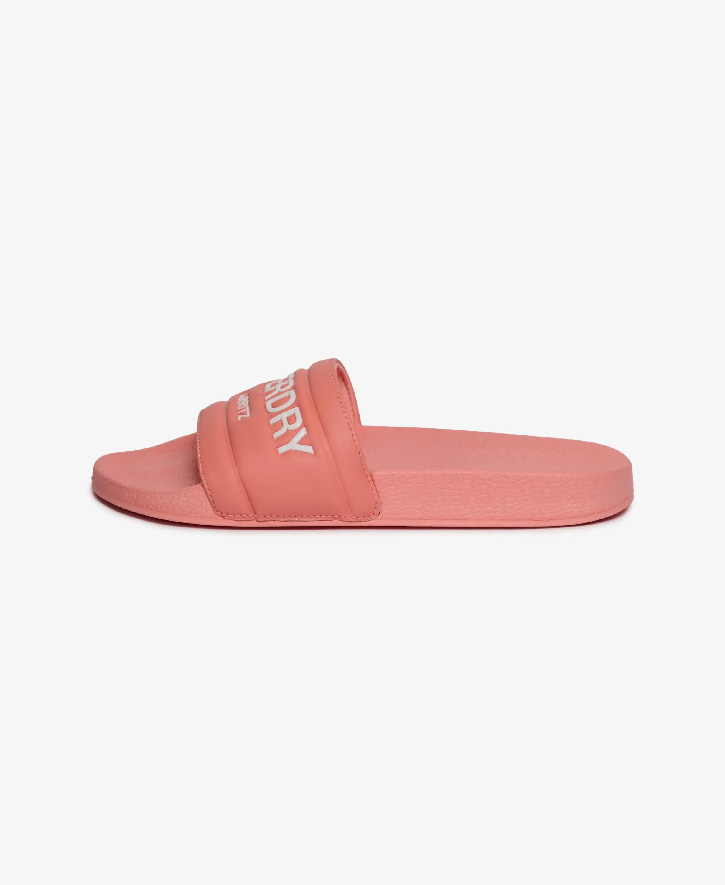 superdry ciabatte Destination Pool con fascia imbottita – Peach Amber Pink 4/7