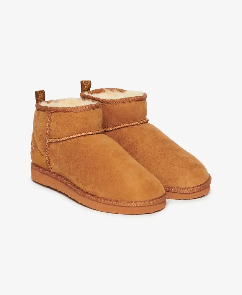 superdry Suede Sherpa Mini Boot van suède met schapenvacht voering – TAN 3/7