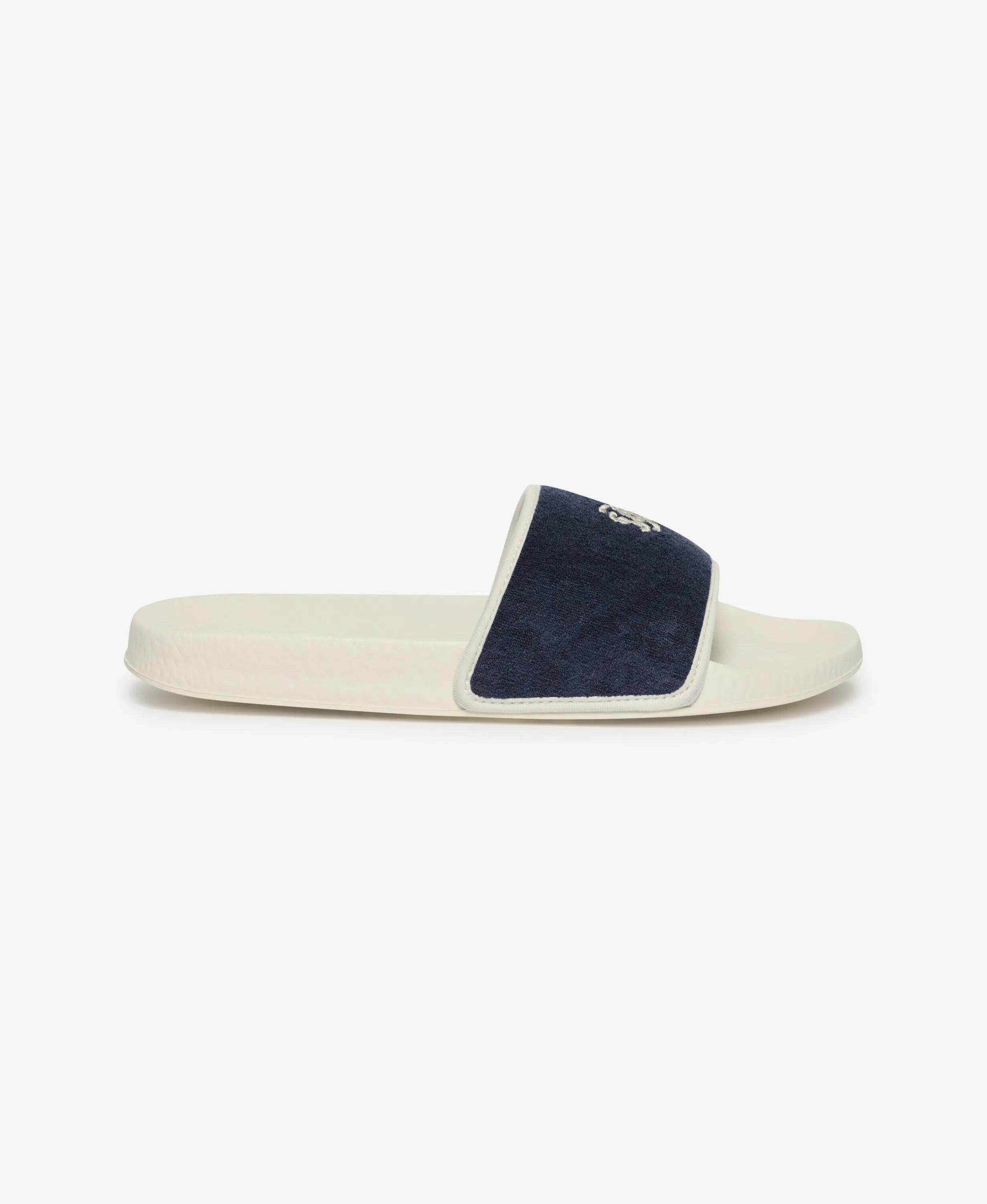 superdry Towelling Pool Sliders - fascia in spugna ricamata – Off White/Classic 4/7