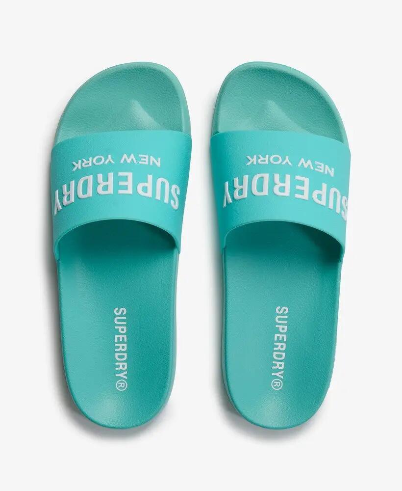 superdry Core Ombre Klapki basenowe z recyklingowanego EVA – Bali Blue 2/7