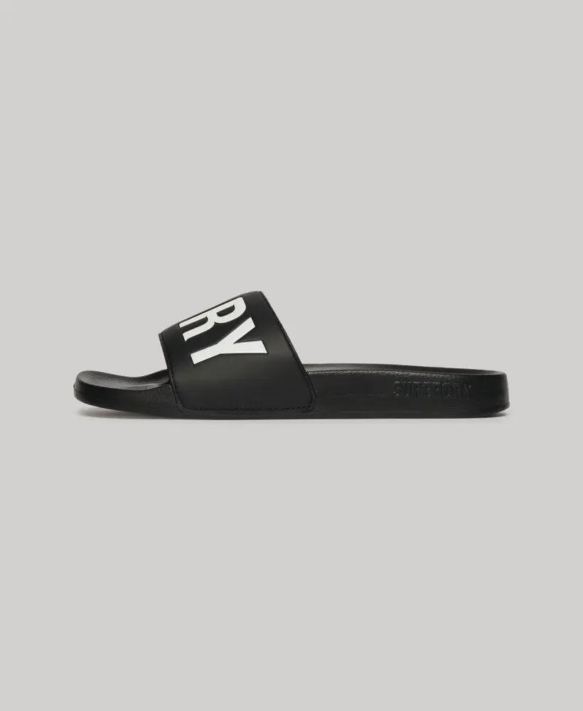 superdry Vegan Core Pool Damen-Slider – BLACK/WHITE 4/4