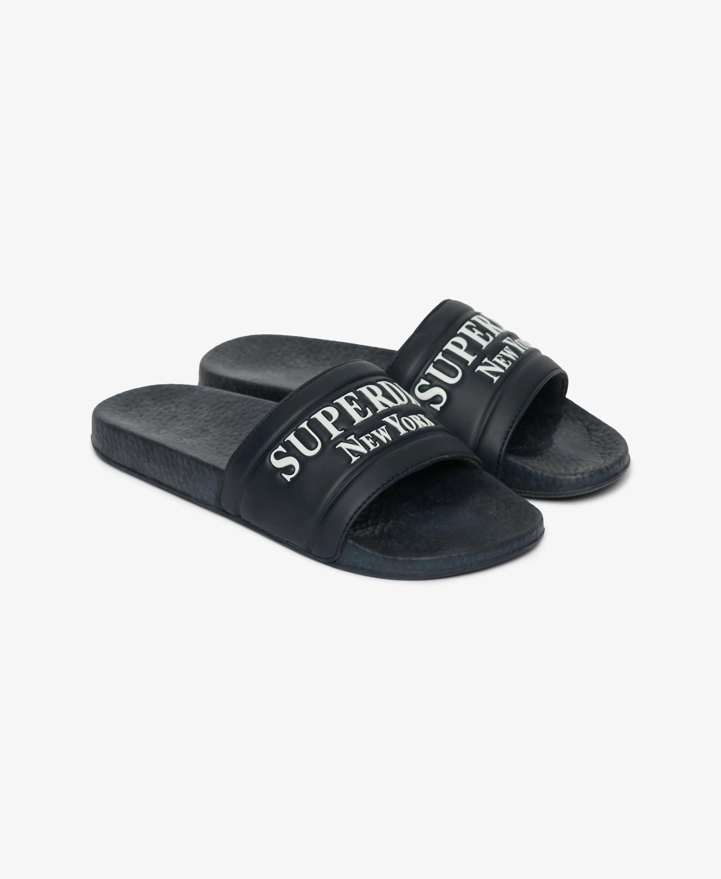 superdry chinelos Destination Pool com tira almofadada – EBONY 2/7