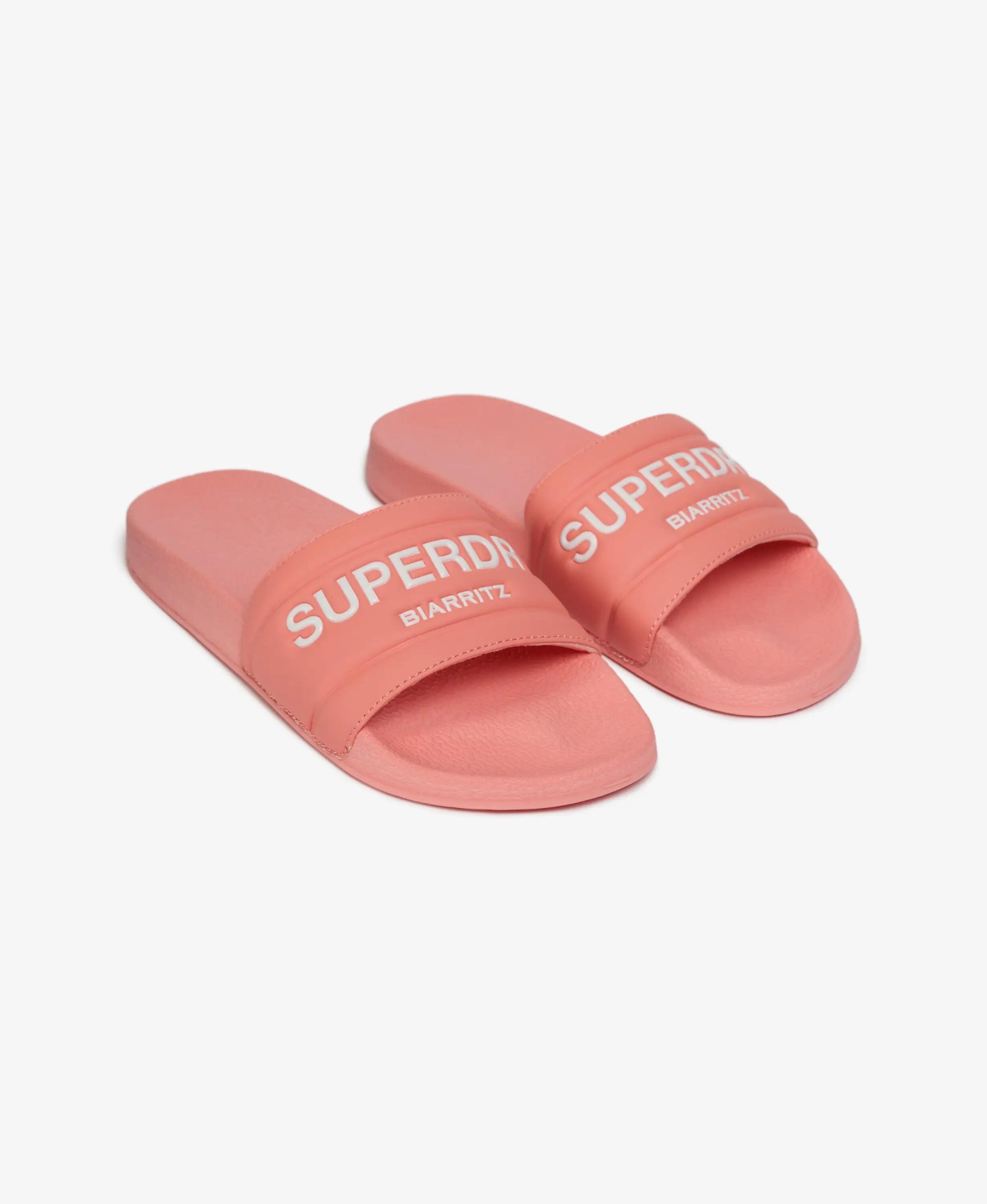 superdry ciabatte Destination Pool con fascia imbottita – Peach Amber Pink 2/7