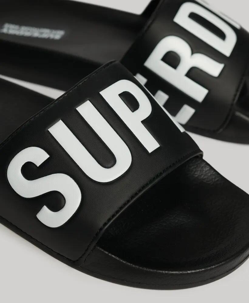 superdry Vegan Core Pool Damen-Slider – BLACK/WHITE 2/4