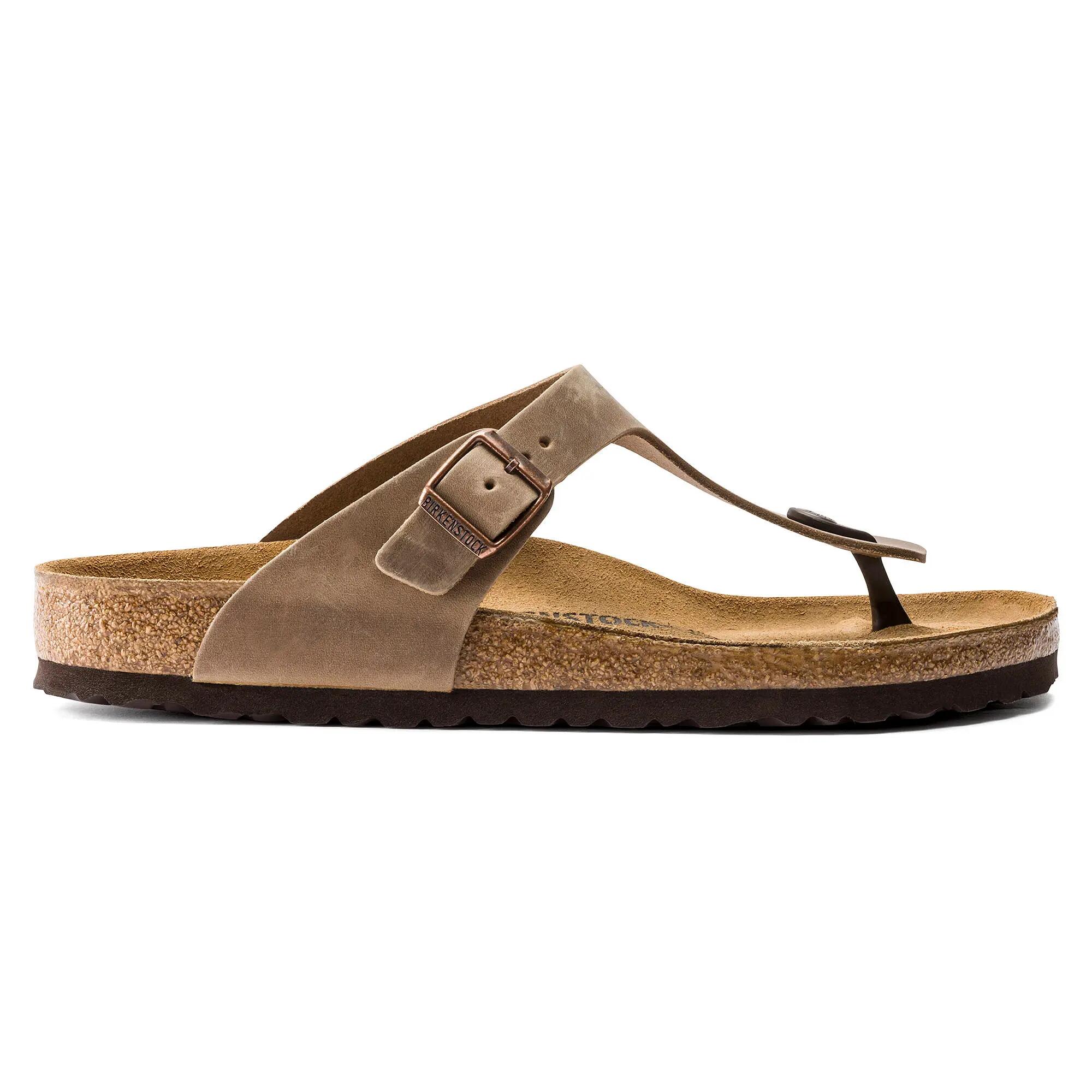 Tongs femme Birkenstock Gizeh marron étroit 943813 7/8