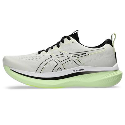 Shoes - running - men - glideride max - demping, lange afstand - beige/groen