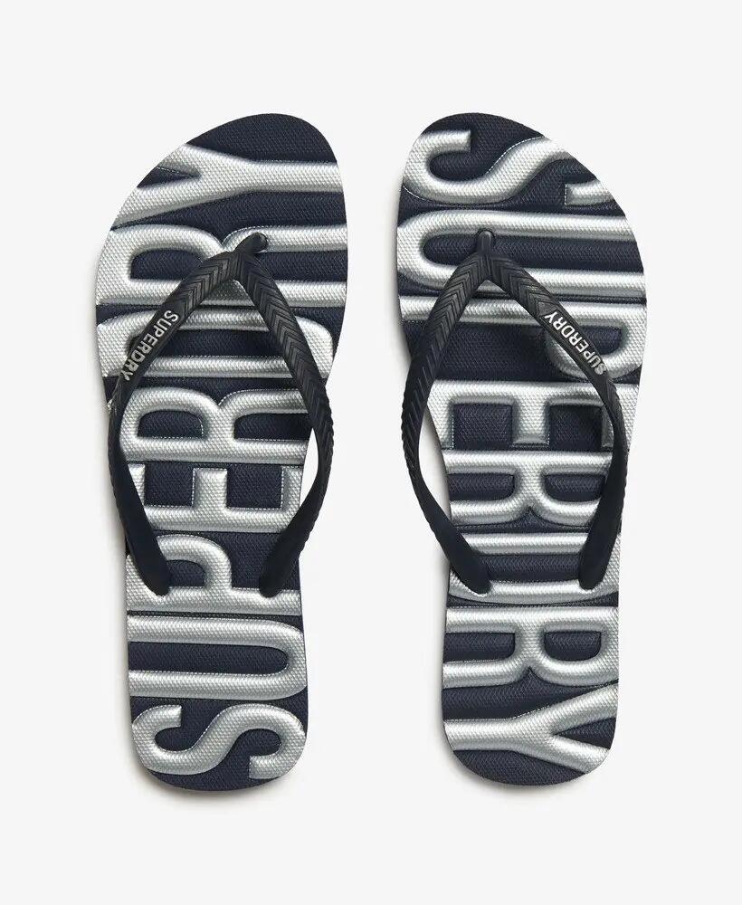 superdry Flip Flop Vintage Vegan in gomma – Navy/Silver 6/7