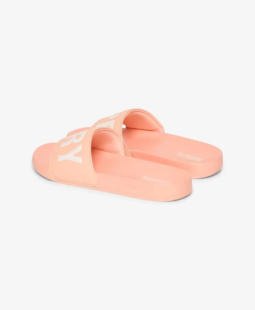 superdry Vegan Core Pool Sliders senhora — sola moldada e tira almofadada – 4/7