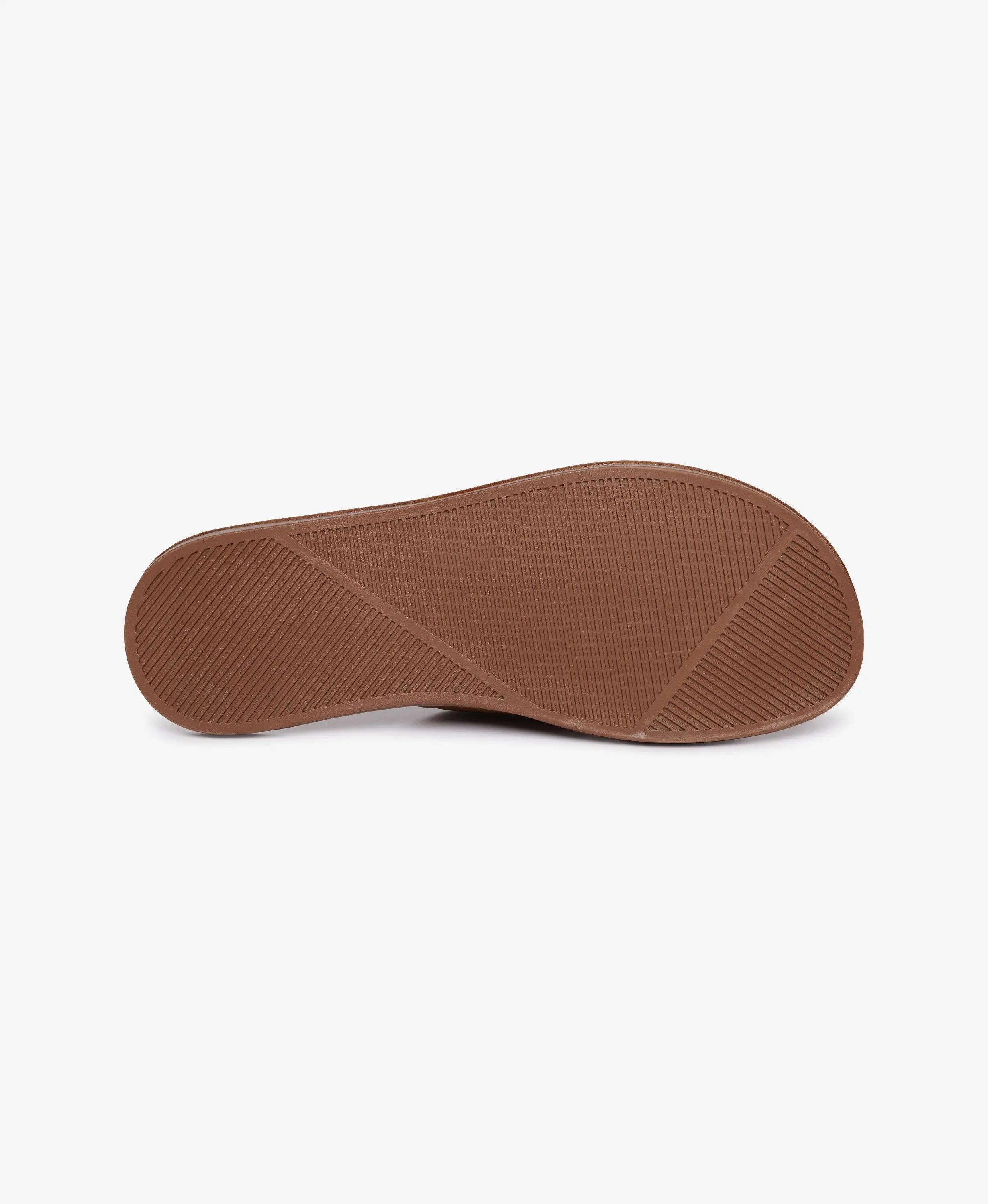 superdry Chinelos Vintage com Tiras Cruzadas em Pele Sintética – LIGHT BROWN 5/7