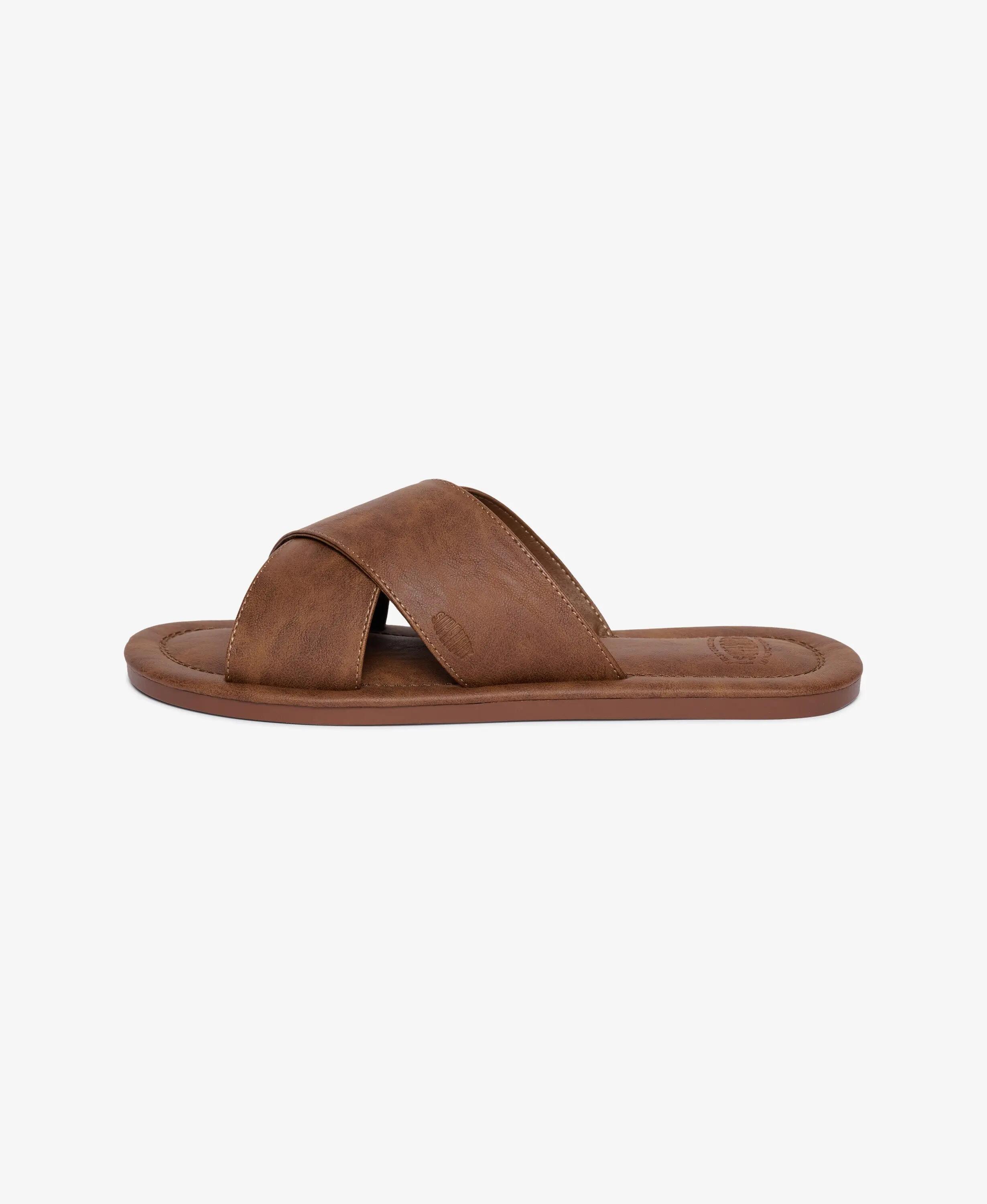 superdry Chinelos Vintage com Tiras Cruzadas em Pele Sintética – LIGHT BROWN 3/7