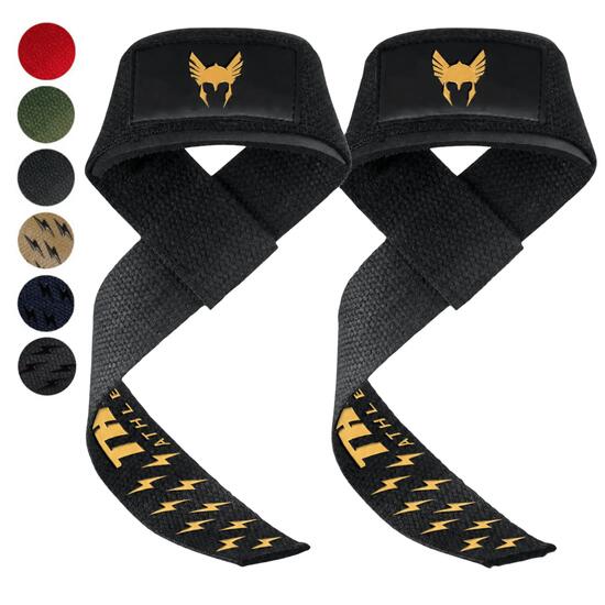 Zughilfen - Extra Grip - Powerlifting - Kreuzheben - Schwarz/Gold