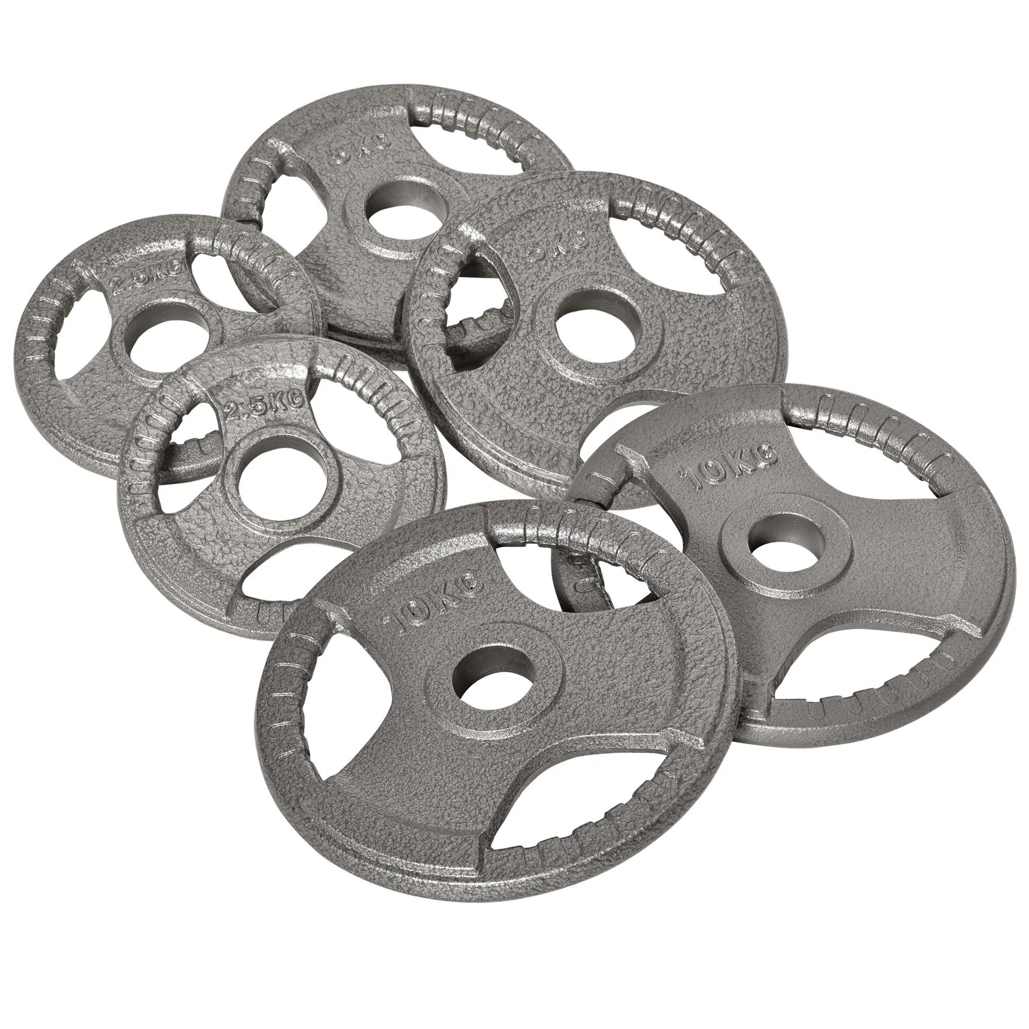 Ensemble de 6 disques de musculation en acier, poids total 35 kg (2 x 10 kg, 2 x 2/9