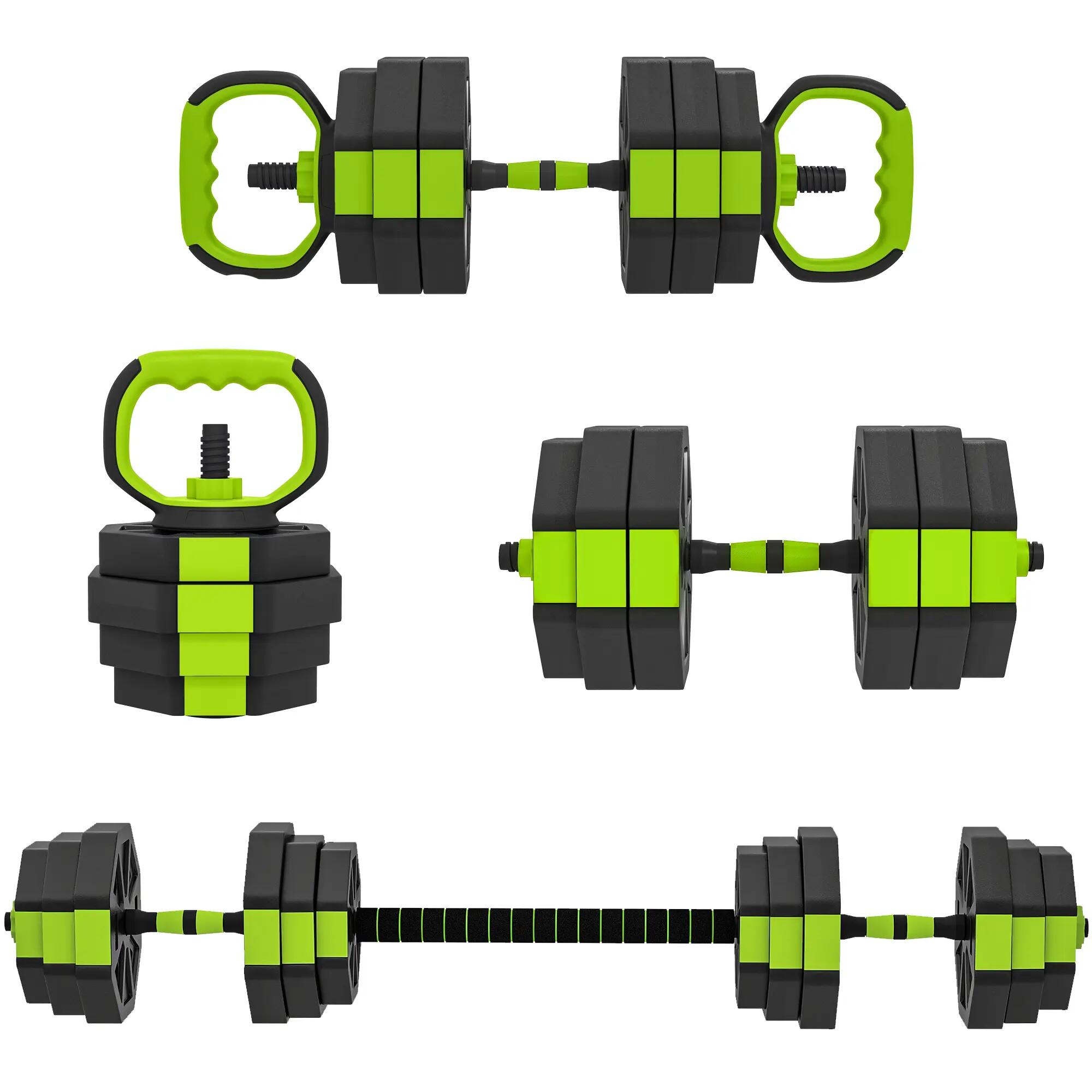 Ensemble d'haltères réglables 25 kg 6 en 1 comprenant kettlebell, barre d'haltèr 2/9