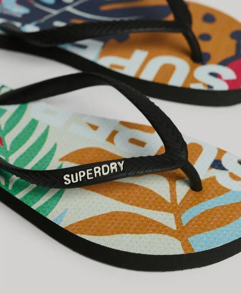 superdry Infradito Logo in gomma - Comodità estiva – JUNGLE STENCIL PEACH 4/4