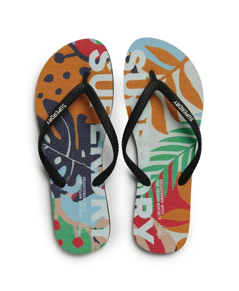 superdry Infradito Logo in gomma - Comodità estiva – JUNGLE STENCIL PEACH 2/4