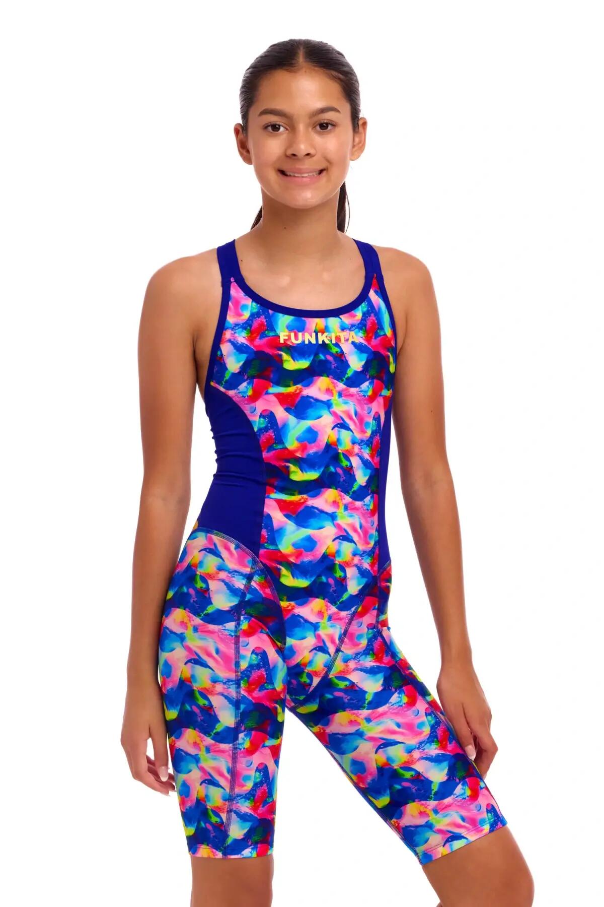Dziewczęcy strój kąpielowy z nogawkami Funkita Wet Wave 4/6