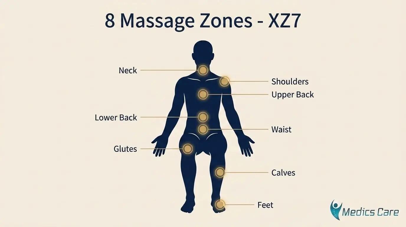 Cadeira de Massagem XZ7 (Branco / Castanho) 5/6