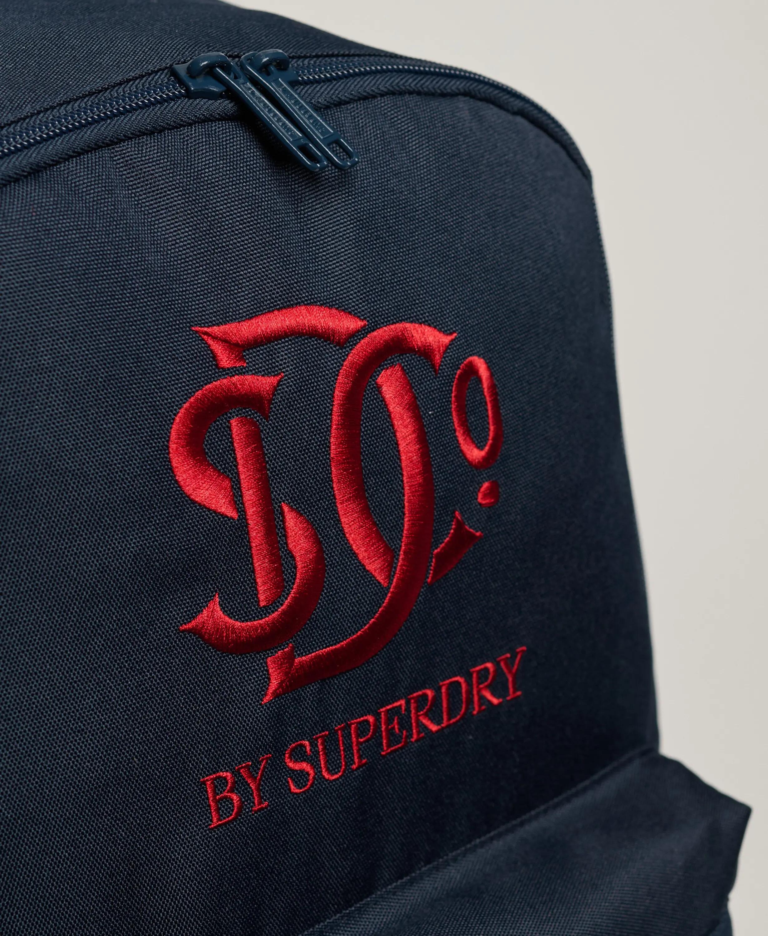 superdry Heritage Rugzak 100% polyester, klassieke vorm – Eclipse Navy/Risk Red 5/7
