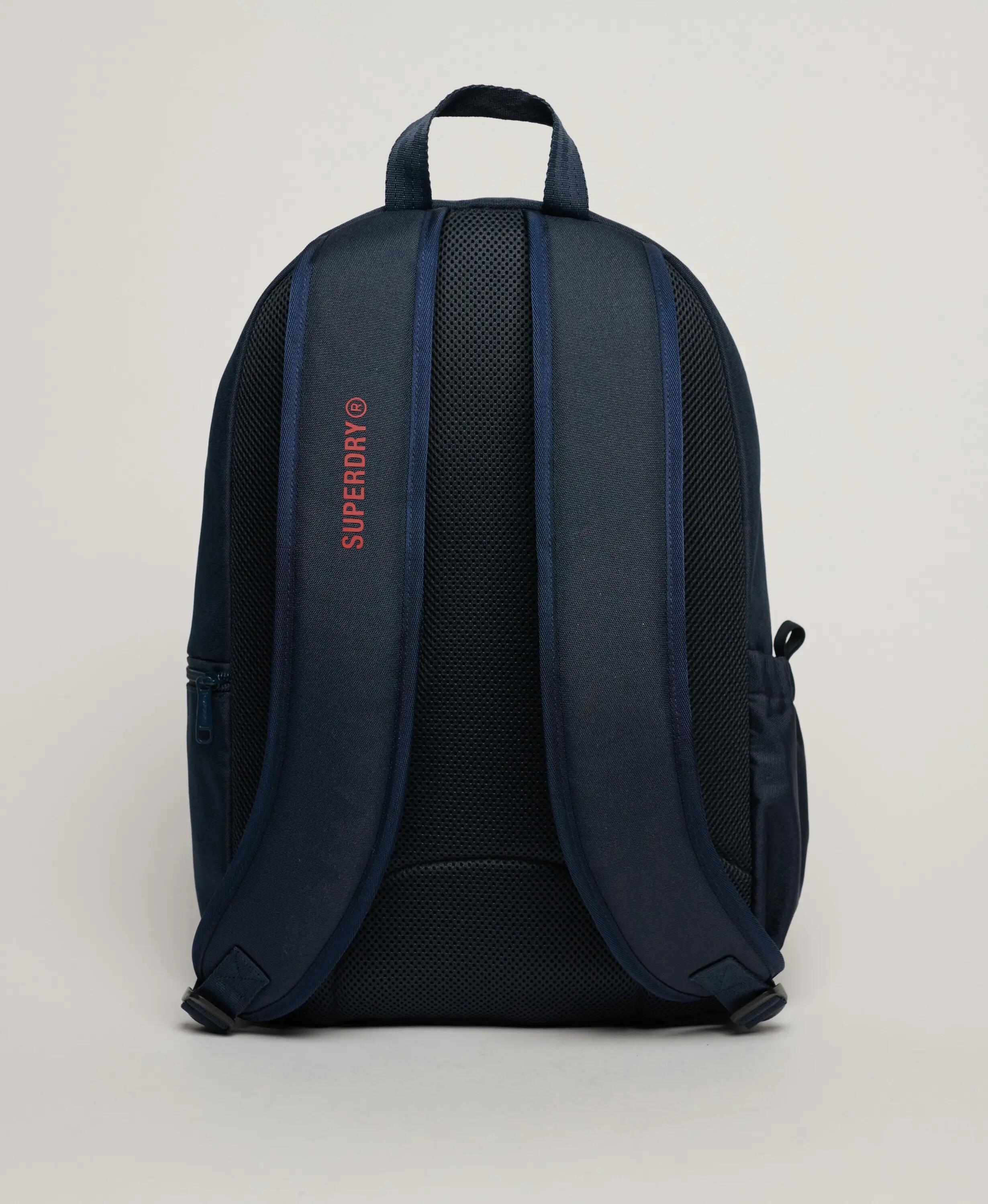 superdry Heritage Rugzak 100% polyester, klassieke vorm – Eclipse Navy/Risk Red 4/7