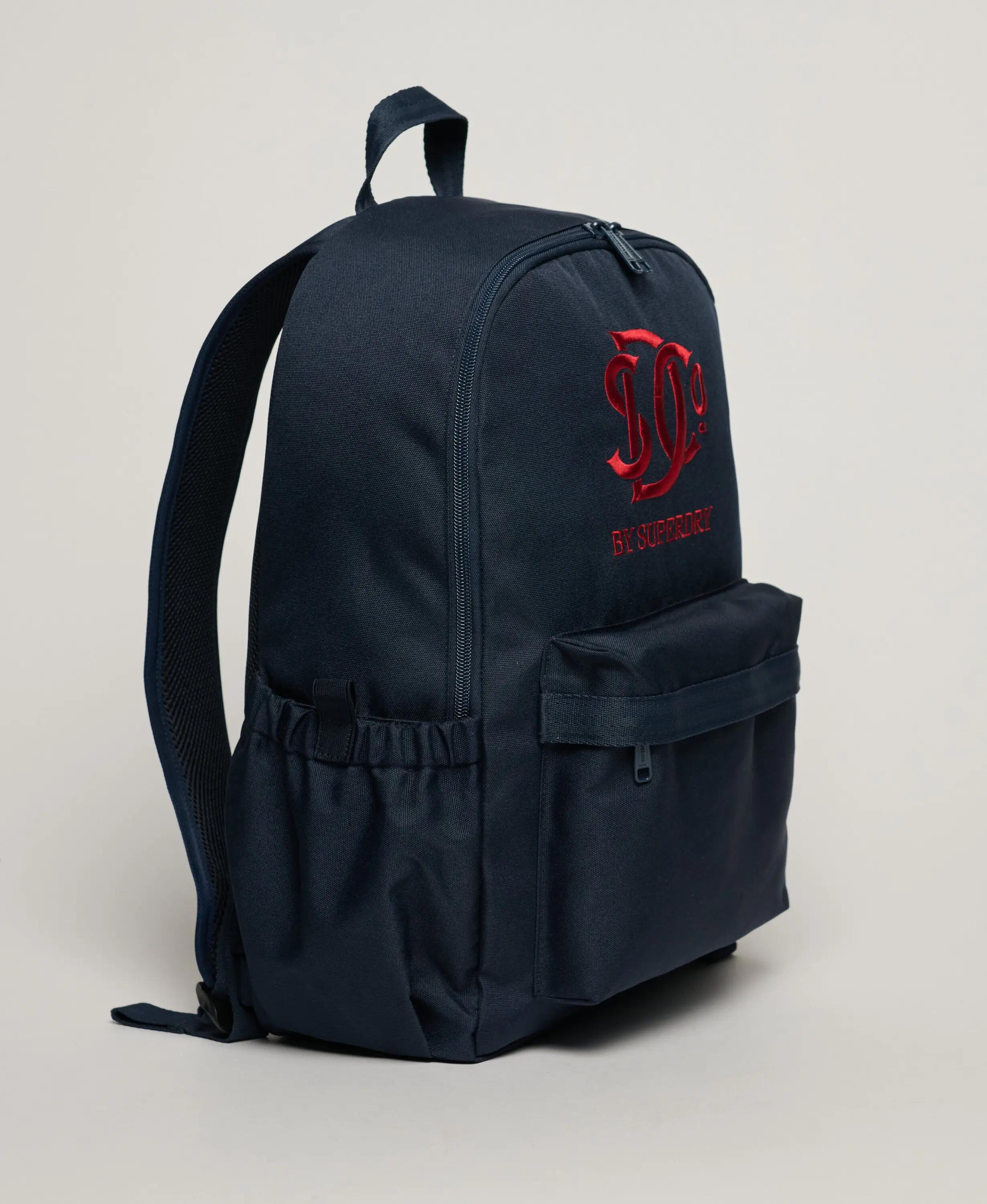 superdry Heritage Rugzak 100% polyester, klassieke vorm – Eclipse Navy/Risk Red 2/7
