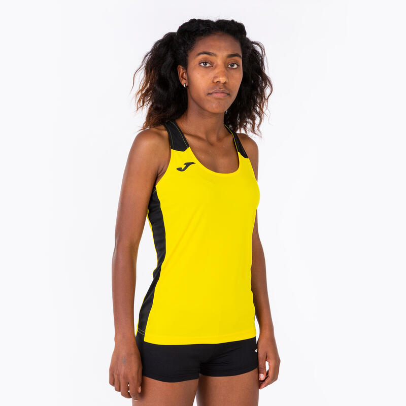 T-shirt de alça Mulher Joma Record ii amarelo preto