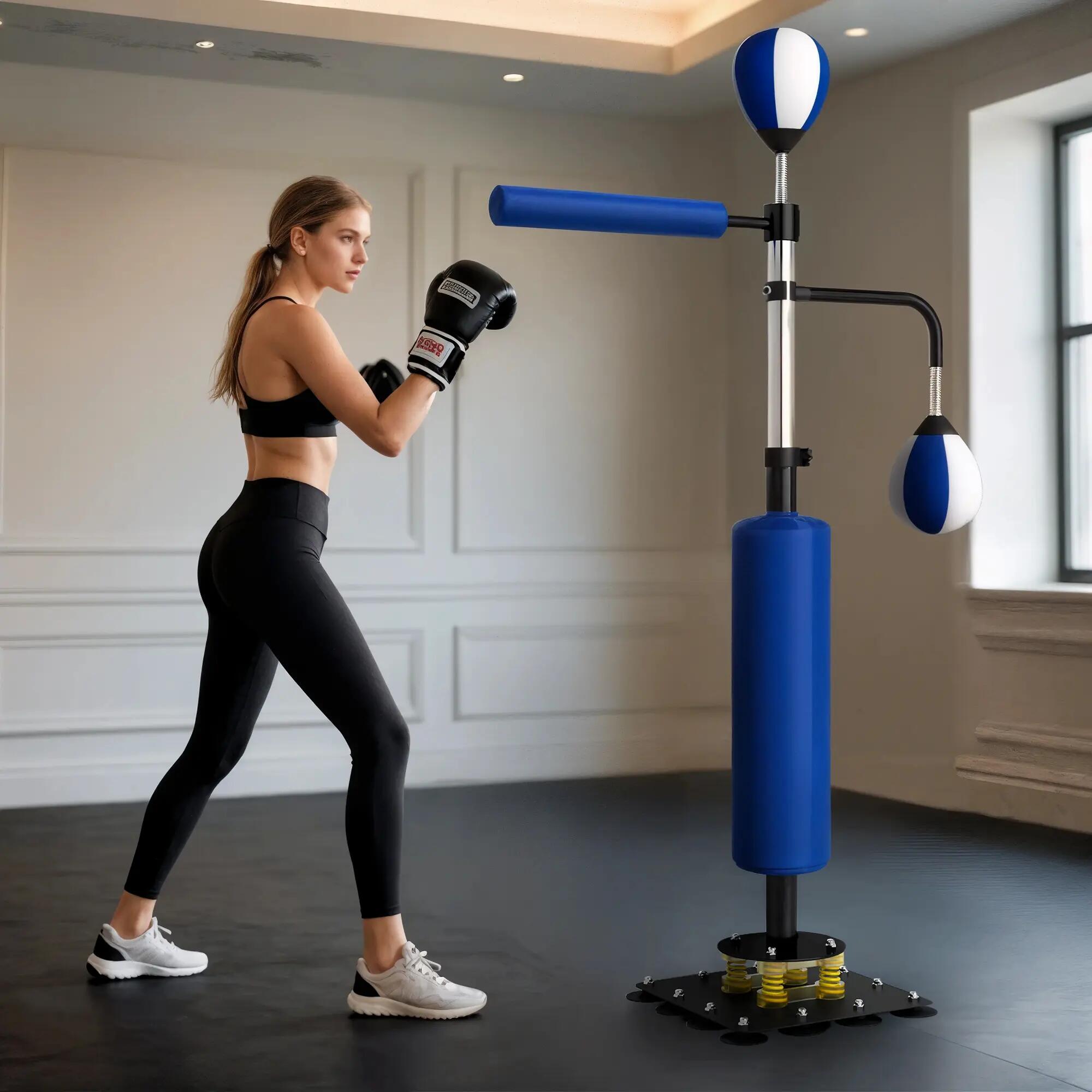 Support de boxe - Boxing - Mixte - Autoportant acier réglable - Bleu 4/6