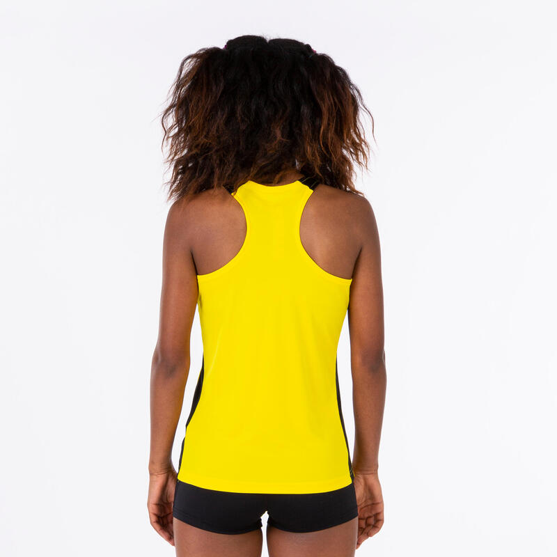 T-shirt de alça Mulher Joma Record ii amarelo preto