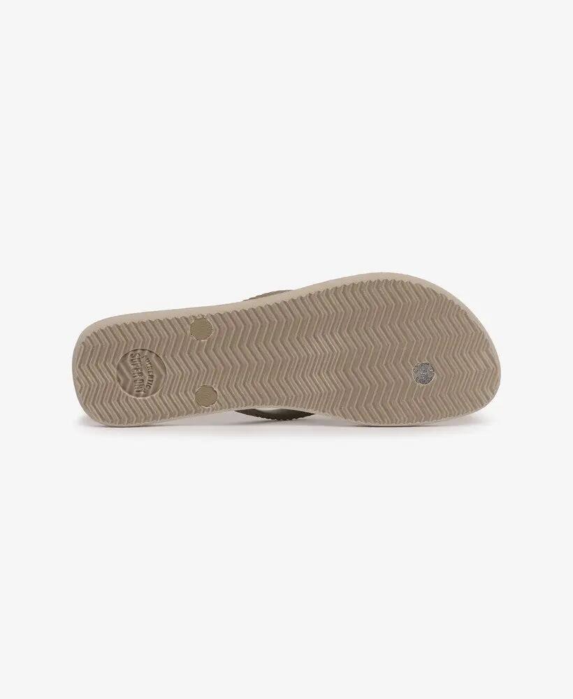 superdry Infradito Core Metallic in gomma ed EVA – Deep Beige Slub 7/7