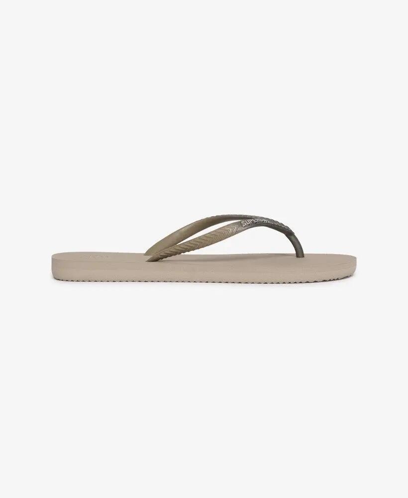 superdry Infradito Core Metallic in gomma ed EVA – Deep Beige Slub 3/7