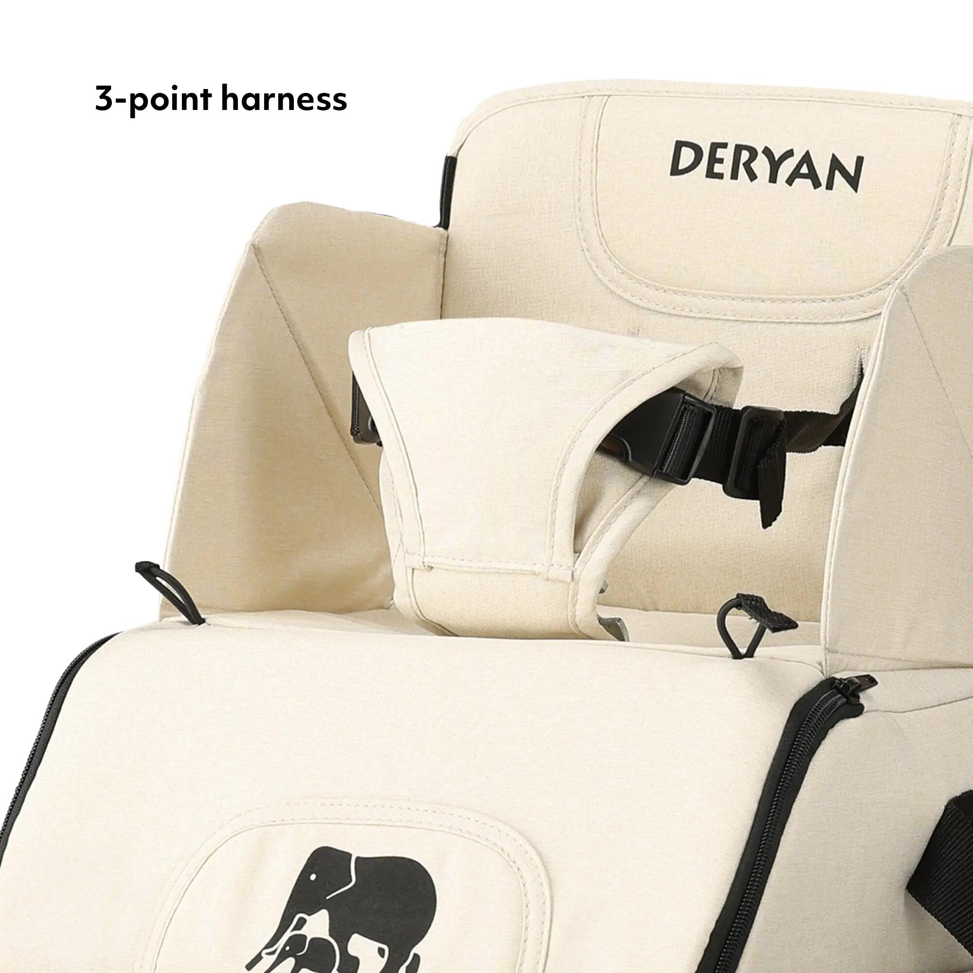 Deryan Rehausseur de Chaise V2 - Avec Sangles de Fixation - Nougat 7/9