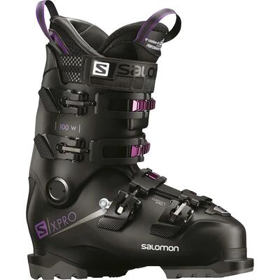 Schoenen - ski alpijn - dames - flex 100 - zwart/paars
