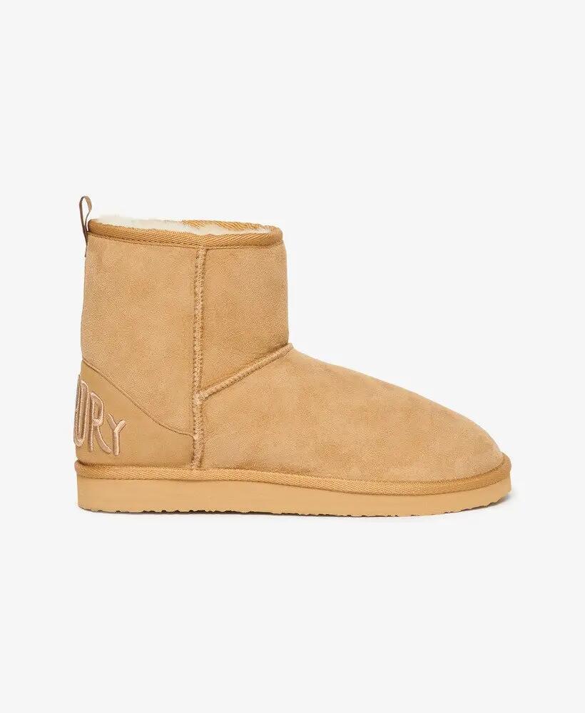 superdry bota de cano baixo em camurça com sherpa – LIGHT TAN 7/7