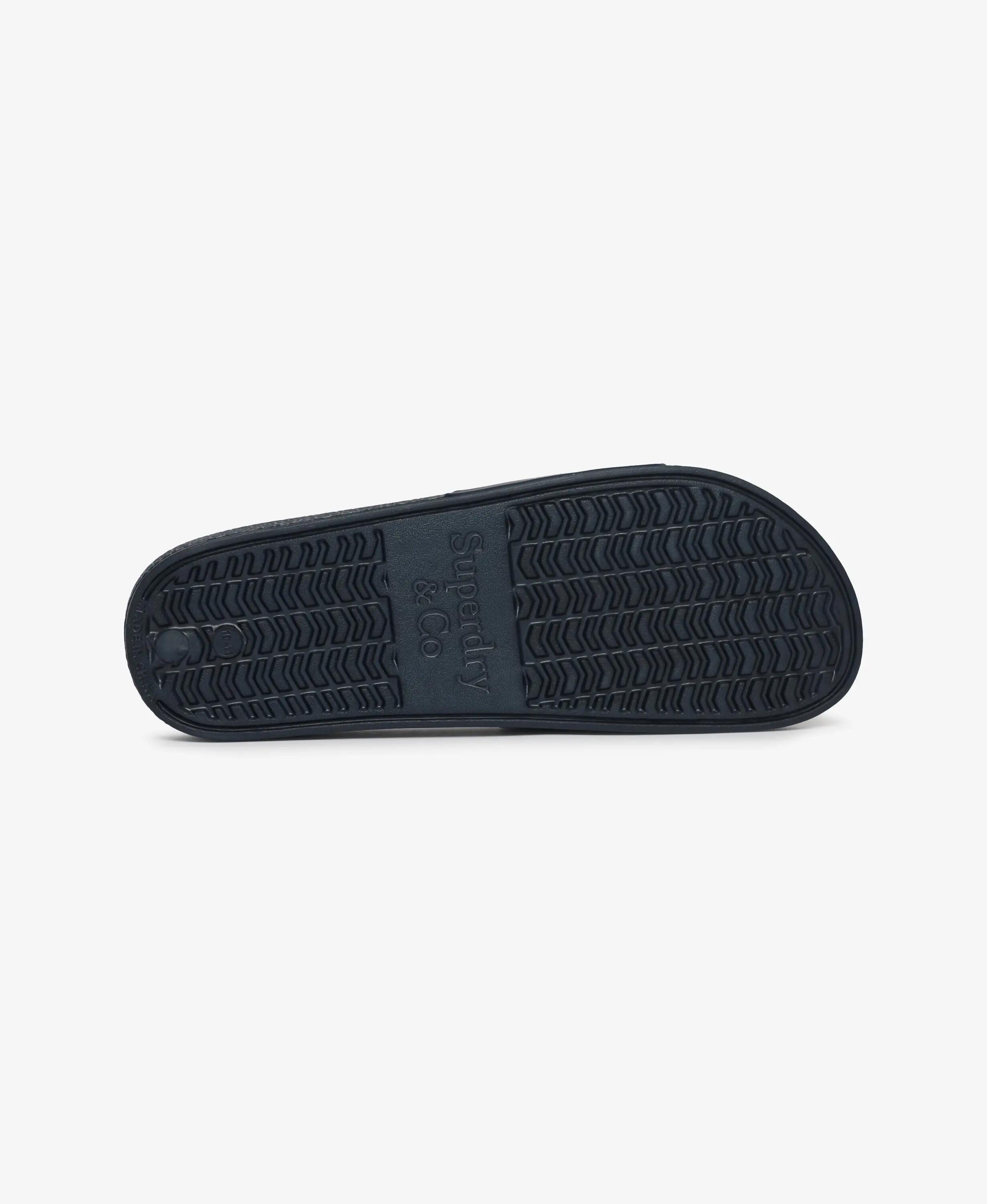 superdry Company Logo High Build Slide mit Polsterung – Eclipse Marineblau/Off 6/7